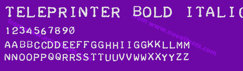 Teleprinter Bold ItalicPreview