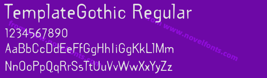 TemplateGothic RegularPreview