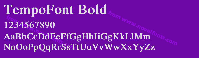 TempoFont BoldPreview