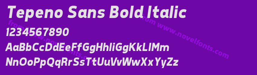 Tepeno Sans Bold ItalicPreview