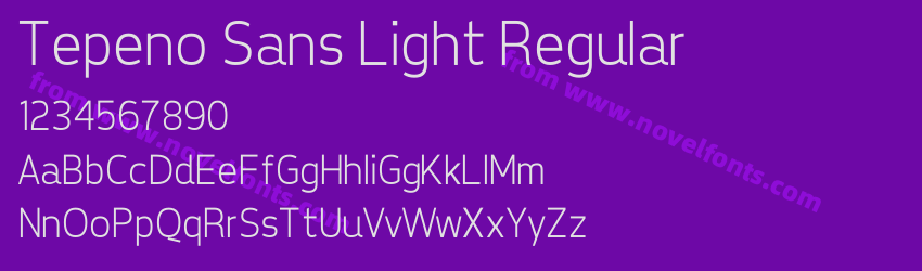 Tepeno Sans Light RegularPreview