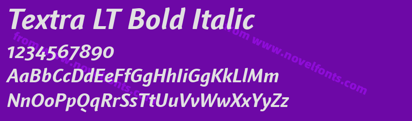 Textra LT Bold ItalicPreview