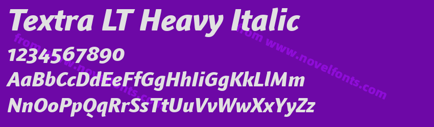 Textra LT Heavy ItalicPreview