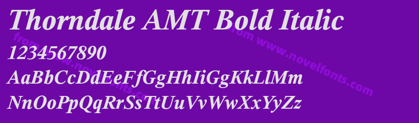 Thorndale AMT Bold ItalicPreview