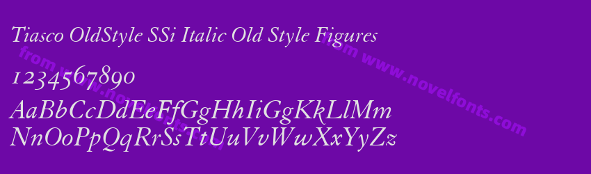 Tiasco OldStyle SSi Italic Old Style FiguresPreview