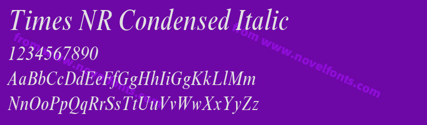 Times NR Condensed ItalicPreview