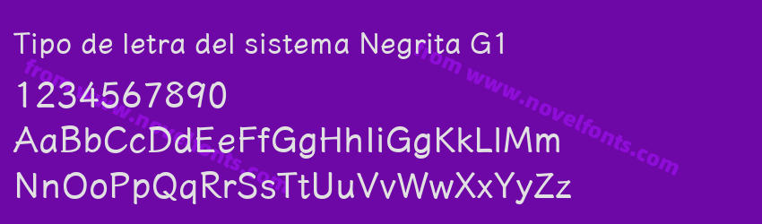 Tipo de letra del sistema Negrita G1Preview