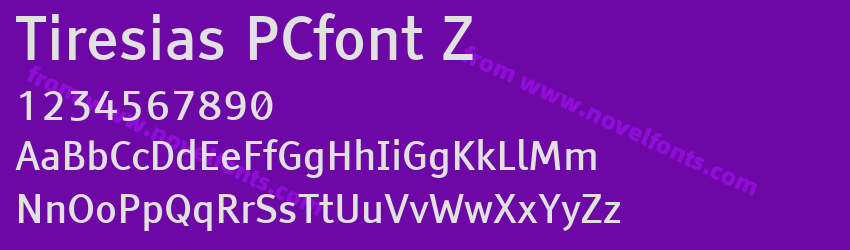 Tiresias PCfont ZPreview