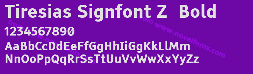 Tiresias Signfont Z  BoldPreview