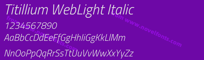 Titillium WebLight ItalicPreview