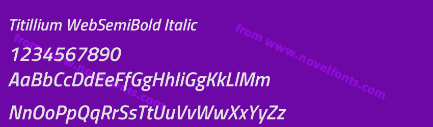 Titillium WebSemiBold ItalicPreview