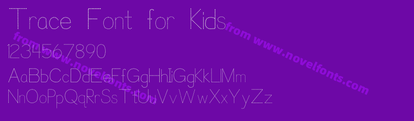 Trace Font for KidsPreview