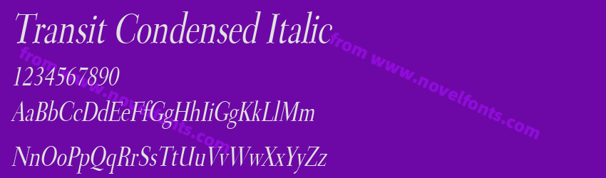 Transit Condensed ItalicPreview