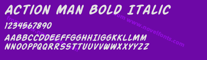 Action Man Bold ItalicPreview