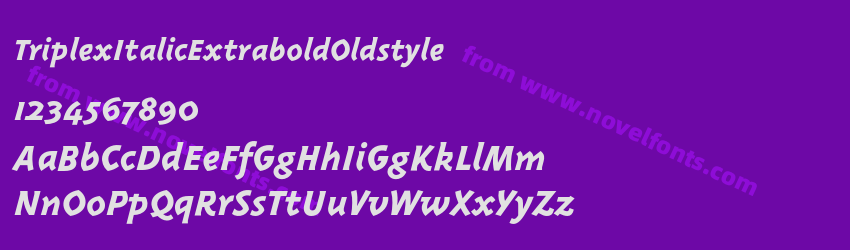 TriplexItalicExtraboldOldstylePreview