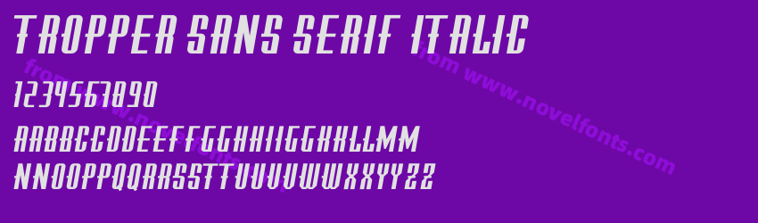 Tropper Sans Serif ItalicPreview