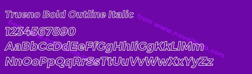 Trueno Bold Outline ItalicPreview