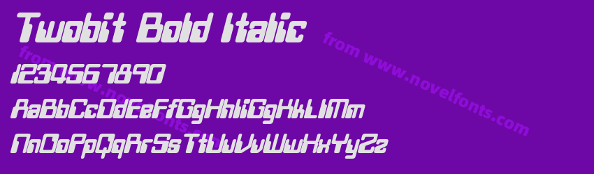 Twobit Bold ItalicPreview