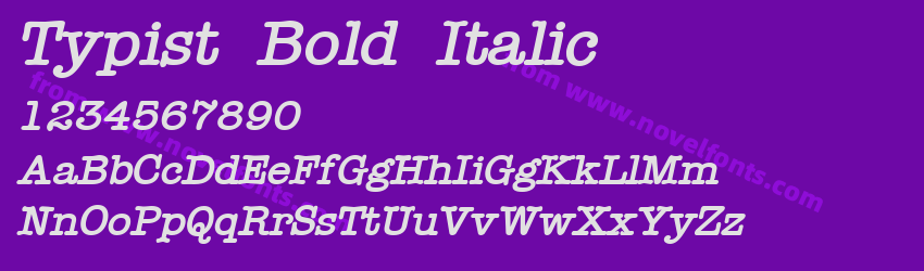 Typist Bold ItalicPreview