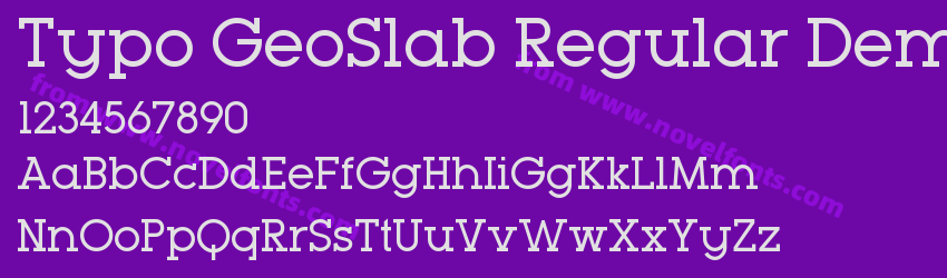 Typo GeoSlab Regular DemoPreview