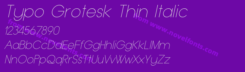 Typo Grotesk Thin ItalicPreview