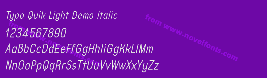 Typo Quik Light Demo ItalicPreview