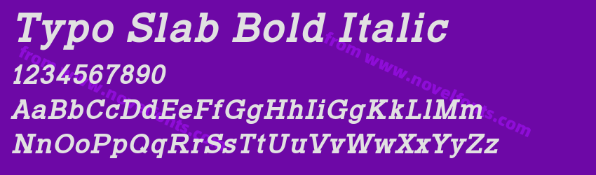 Typo Slab Bold ItalicPreview