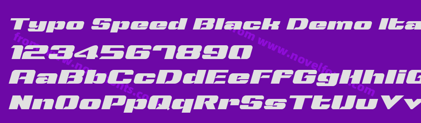 Typo Speed Black Demo ItalicPreview