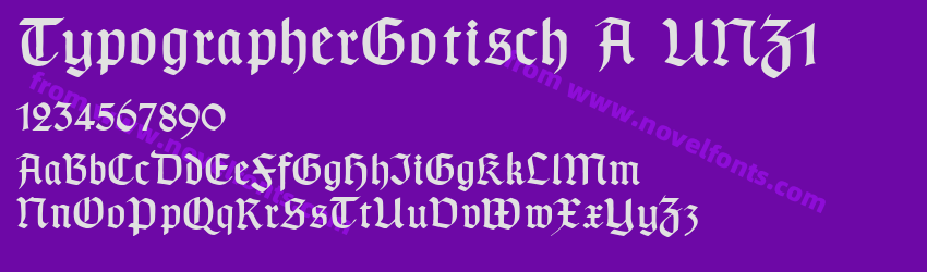 TypographerGotisch A UNZ1Preview