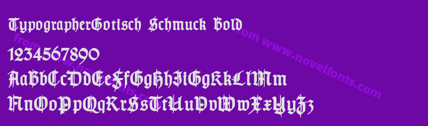 TypographerGotisch Schmuck BoldPreview