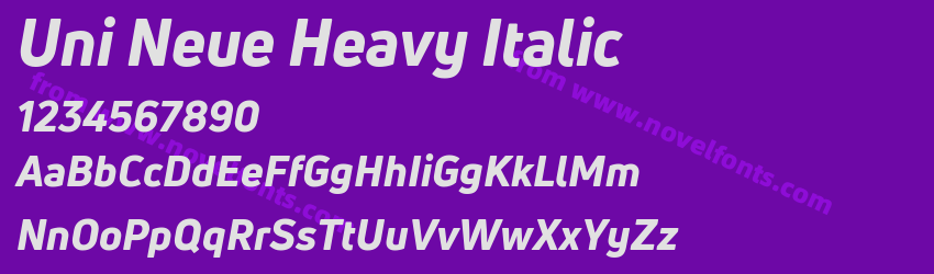 Uni Neue Heavy ItalicPreview