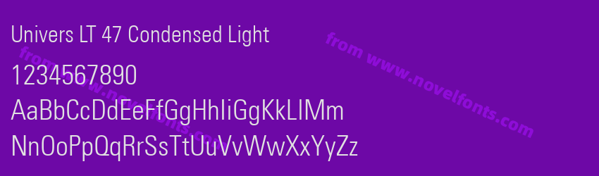 Univers LT 47 Condensed LightPreview