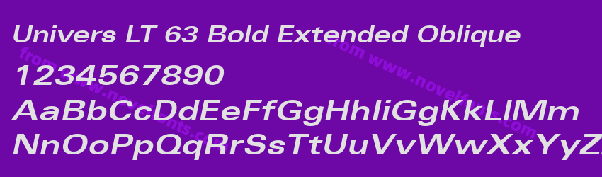 Univers LT 63 Bold Extended ObliquePreview