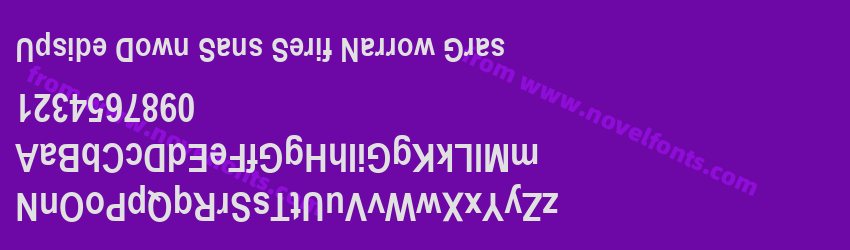 Upside Down Sans Serif Narrow GrasPreview