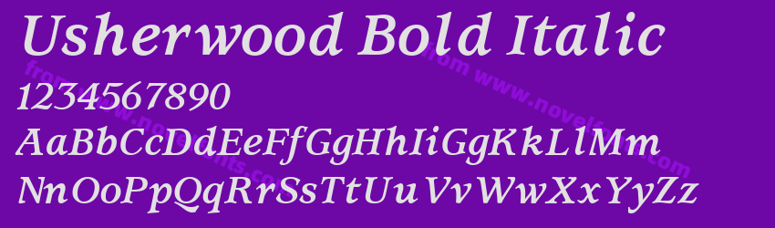 Usherwood Bold ItalicPreview