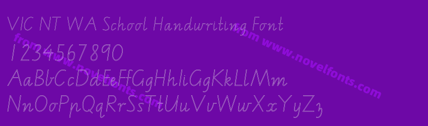 VIC NT WA School Handwriting FontPreview