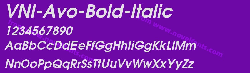 VNI-Avo-Bold-ItalicPreview