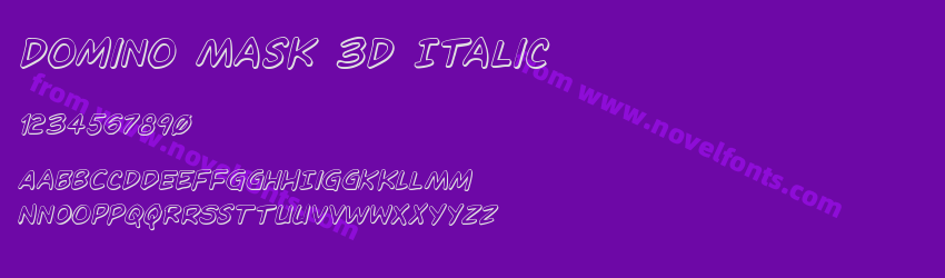 Domino Mask 3D ItalicPreview