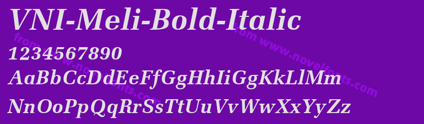 VNI-Meli-Bold-ItalicPreview