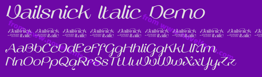 Vailsnick Italic DemoPreview