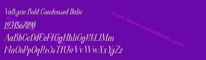 Valkyrie Bold Condensed ItalicPreview