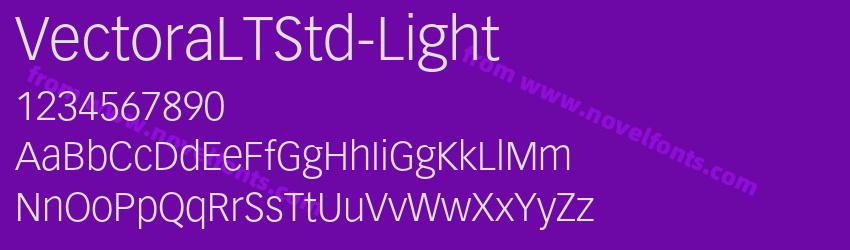 VectoraLTStd-LightPreview