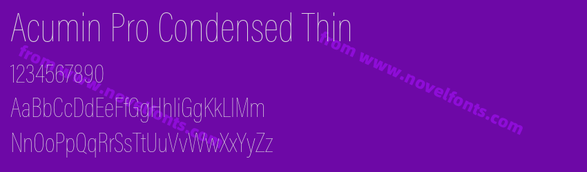 Acumin Pro Condensed ThinPreview