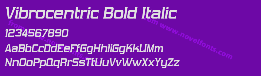 Vibrocentric Bold ItalicPreview