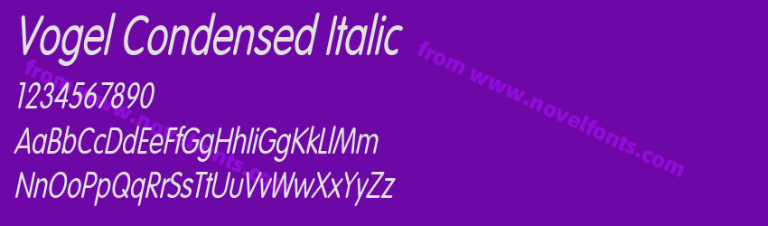 Vogel Condensed ItalicPreview