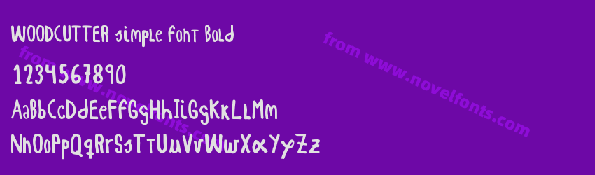 WOODCUTTER simple fontPreview