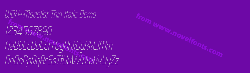 WOX~Modelist Thin Italic DemoPreview