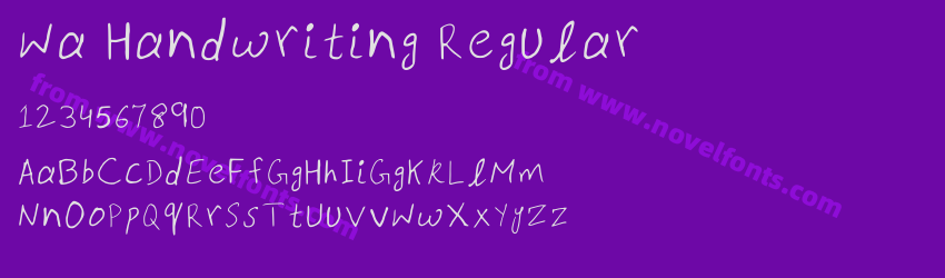 Wa Handwriting RegularPreview