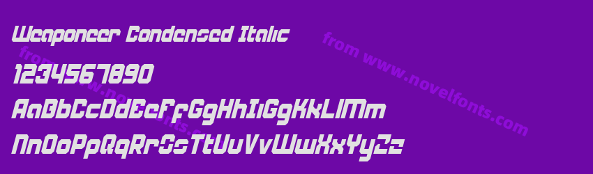 Weaponeer Condensed ItalicPreview