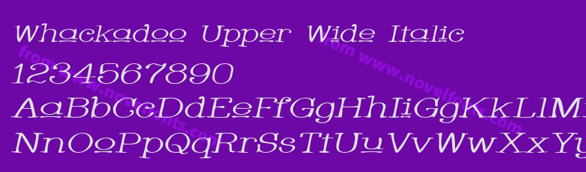 Whackadoo Upper Wide ItalicPreview